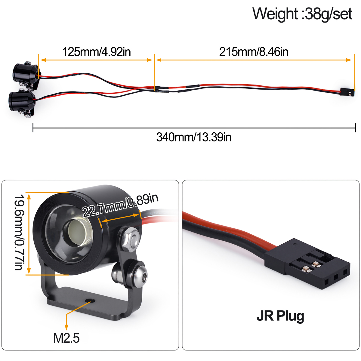 RC Car LED Light Headlight Spo - đánh giá và giá Rc Hobby Toucan