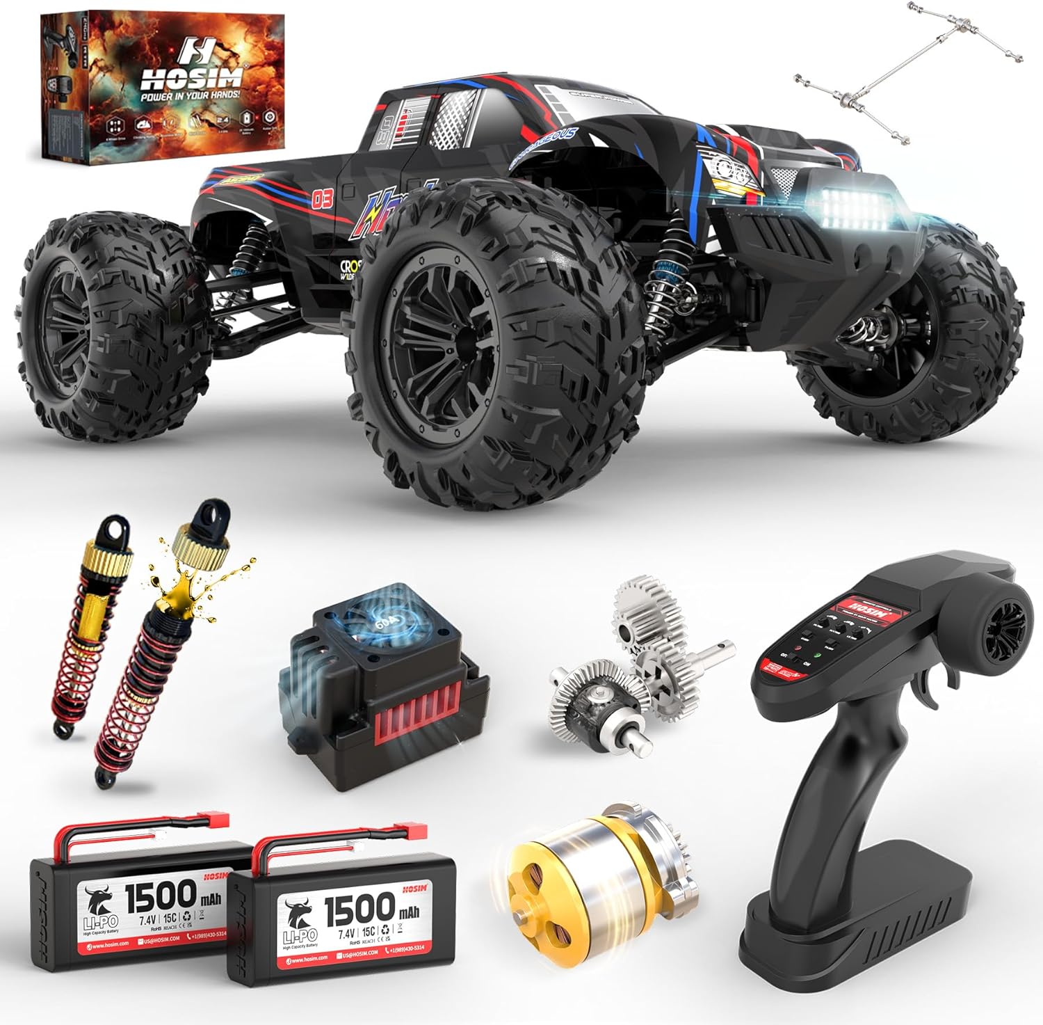 Brushless 1:10 RC Monster Truc - đánh giá và giá Rc Hobby Grade Monster Truck